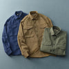 New Spring Autumn Men'S Long Sleeve Work Shirt Korean Style Casual Loose-Fit Jacket Trendy Fashionable Casual Lifestyle Shirt