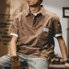 2022 Man Shirts Blouse American Retro Loose Summer Short Sleeves Cargo T-Shirt Work Shirt Collar Half Sleeve Casual Tops & Tees