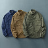 New Spring Autumn Men'S Long Sleeve Work Shirt Korean Style Casual Loose-Fit Jacket Trendy Fashionable Casual Lifestyle Shirt