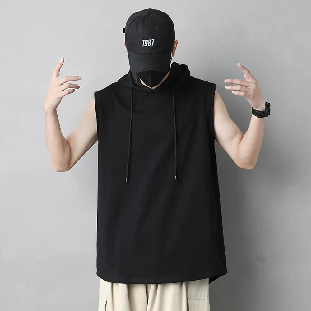 Short Sleeve Quick Dry Vest Men'S for Summer Black Grey Tshirt GYM Tank Top Tees with Hoodies Fashion Clothes Oversize 3XL