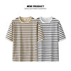 HIP HOP Sports T Shirt Streetwear Mens Stripe T-Shirts Casual 2024 Summer Short Sleeves Tshirt Tees Oversize 3XL 4XL